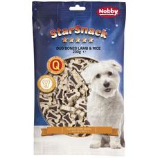 Nobby StarSnack Duo Bones pamlsky pro psa jehně+rýže 200g