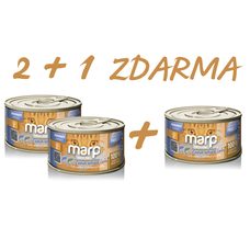 Marp Holistic Plus konzerva pro kočky – Tuňák se sardinkami a borůvkami v želé 70g 2 + 1 ks ZDARMA