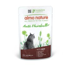 Almo Nature Holistic Anti hairball s hovězím 70g