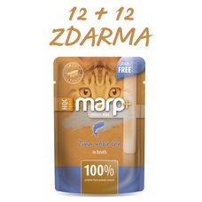 Marp Holistic Plus kapsička pro kočky - Tuňákové filety ve vývaru 55g 12 + 12 ks ZDARMA