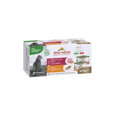 Almo Nature HFC Made In Italy multipack grilované kuře/šunka s krůtou 4x70g exp 10/2023 SLEVA 50%