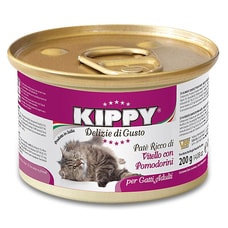 KIPPY cat paté s telecím a cherry rajčátky 200 g exp 10/2022 sleva 15%