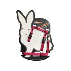 BAFPET Set postroj + vodítko pro králíky - Fuchsie