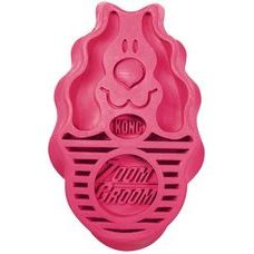 KONG Zoom Groom gumový kartáč 11cm - růžový