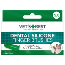 Vet`s Best Silikonový zubní kartáček na prst - balení 5ks