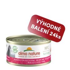 Almo Nature HFC Natural - Kuře a játra 70g výhodné balení 24ks