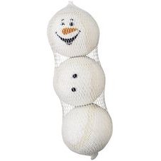 Nobby Vánoční tenisové míčky - Sněhulák 3ks 4,5cm