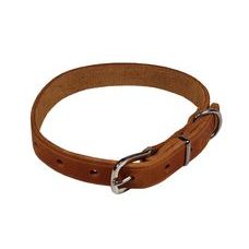 BAFPET Obojek z mastné kůže, ZUBR - Koňak