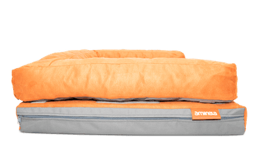 AMINELA PELÍŠEK S OKRAJEM 80X60CM HALF AND HALF ORANŽOVÁ/ŠEDÁ