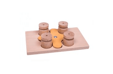 DŘEVĚNÝ HLAVOLAM PLAYGROUND - MODUL 2H (POUZE DESKA BEZ KLOBOUČKŮ A VÁLEČKŮ)