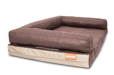 Aminela pelíšek s okrajem 80x60cm Half and Half hnědá/béžová 80x60cm Half and Half hnědá/béžová