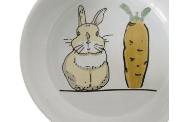 NOBBY CARROT PLUS KERAMICKÁ MISKA PRO HLODAVCE BÍLÁ 11 X 4,5 CM