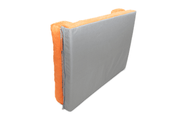 AMINELA PELÍŠEK S OKRAJEM 100X70CM HALF AND HALF ORANŽOVÁ/ŠEDÁ