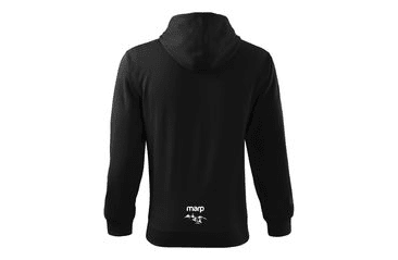 MARP PÁNSKÁ MIKINA S KAPUCÍ MINIMAL - ČERNÁ