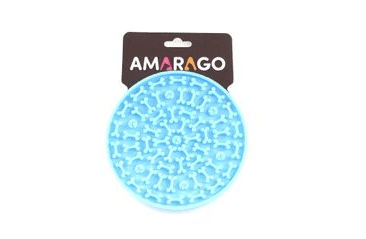 Amarago lízací podložka kruh modrý interaktivní podložka