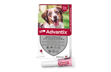 Advantix Spot On pro psy 10-25kg (2,5ml) Advantix pro psy 10-25kg
