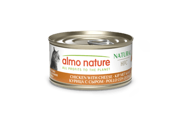 ALMO NATURE HFC NATURAL - KUŘE A SÝR 70G VÝHODNÉ BALENÍ 24KS