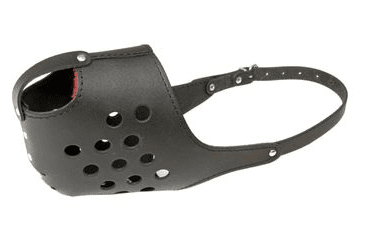 BAFPET KOŽENÝ NÁHUBEK, PLNÝ - ČERNÁ