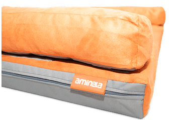 AMINELA PELÍŠEK S OKRAJEM 80X60CM HALF AND HALF ORANŽOVÁ/ŠEDÁ