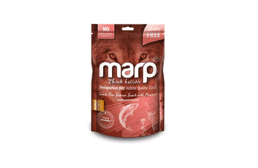 MARP HOLISTIC – LOSOSOVÉ PAMLSKY SE LNĚNÝM SEMÍNKEM BEZ OBILOVIN 150G EXP 05/2024 SLEVA 50%