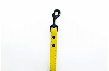 BAFPET KOŽENÉ VODÍTKO HERRY, ČERNÉ KOVÁNÍ - ŽLUTÁ