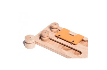 DŘEVĚNÝ HLAVOLAM PLAYGROUND - MODUL 2M (POUZE DESKA BEZ KLOBOUČKŮ A VÁLEČKŮ)