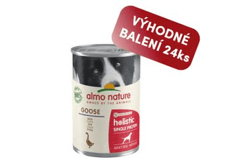 ALMO NATURE HOLISTIC MONOPROTEIN - HUSA 400G 400G VÝHODNÉ BALENÍ 24KS