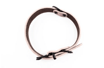 BAFPET KOŽENÝ OBOJEK HERRY MINI, ČERNÉ KOVÁNÍ - RŮŽOVÁ