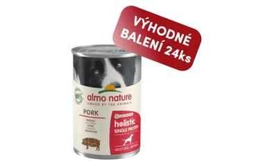 ALMO NATURE HOLISTIC MONOPROTEIN - VEPŘOVÁ 400G VÝHODNÉ BALENÍ 24KS