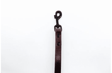 KOŽENÉ VODÍTKO HERRY, ČERNÉ KOVÁNÍ - BORDÓ