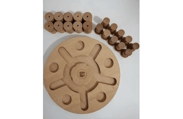 DŘEVĚNÝ HLAVOLAM MANDALA & STAR/OBTÍŽNOST 1-2