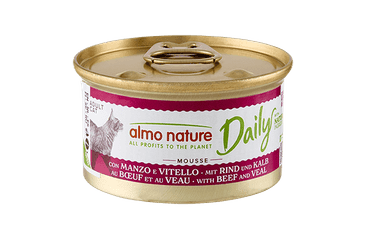 ALMO NATURE DAILY MENU - PĚNA S HOVĚZÍM A TELECÍM 85G