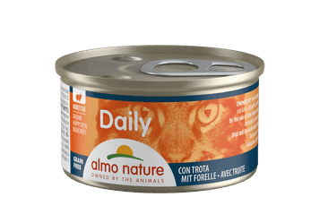 ALMO NATURE DAILY MENU WET CAT - KOUSKY SE PSTRUHEM 85G VÝHODNÉ BALENÍ 24KS