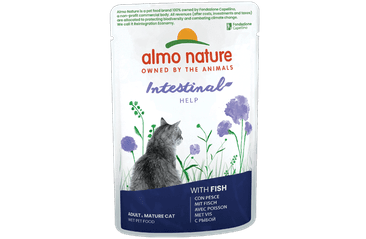 ALMO NATURE HOLISTIC INTESTINAL HELP - S RYBOU 70G VÝHODNÉ BALENÍ 30KS