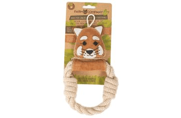 FARM COMPANY PANDA ZE SEMIŠOVÉ KŮŽE V LANOVÉM KRUHU 25CM