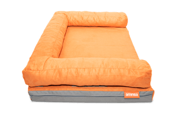 AMINELA PELÍŠEK S OKRAJEM 100X70CM HALF AND HALF ORANŽOVÁ/ŠEDÁ