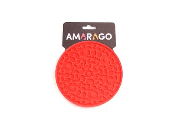 Amarago lízací podložka kruh červený interaktivní podložka
