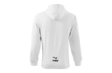 MARP PÁNSKÁ MIKINA S KAPUCÍ MINIMAL - BÍLÁ