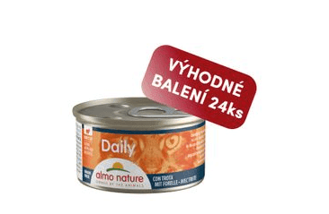 ALMO NATURE DAILY MENU WET CAT - KOUSKY SE PSTRUHEM 85G VÝHODNÉ BALENÍ 24KS