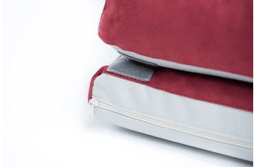 AMINELA PELÍŠEK S OKRAJEM 100X70CM HALF AND HALF ČERVENÁ/SVĚTLE ŠEDÁ