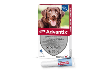 Advantix Spot On pro psy 25-40kg EXP 2/2026 SLEVA 20% Advantix pro psy 25-40kg