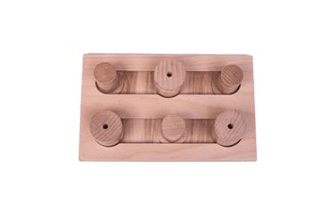 DŘEVĚNÝ HLAVOLAM PLAYGROUND - MODUL 1A (POUZE DESKA BEZ KLOBOUČKŮ A VÁLEČKŮ)