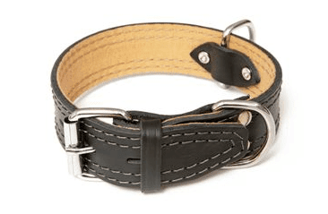 KOŽENÝ OBOJEK ZDOBENÝ ŠITÍM, HERRY - ČERNÁ