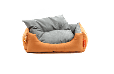 AMINELA PELÍŠEK S POLŠTÁŘEM M ORANŽOVÁ/ŠEDÁ 70X60CM