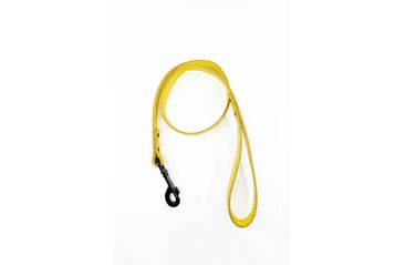 BAFPET KOŽENÉ VODÍTKO HERRY, ČERNÉ KOVÁNÍ - ŽLUTÁ