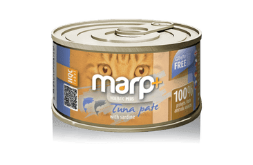 MARP HOLISTIC PLUS KONZERVA PRO KOČKY – TUŇÁKOVÉ PATÉ SE SARDINKAMI 70G 2 + 1 KS ZDARMA
