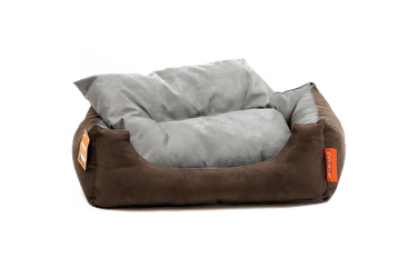 AMINELA PELÍŠEK S POLŠTÁŘEM M HNĚDÁ/ŠEDÁ 70X60CM