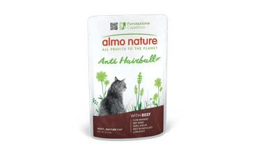 ALMO NATURE HOLISTIC ANTI HAIRBALL S HOVĚZÍM 70G VÝHODNÉ BALENÍ 30KS