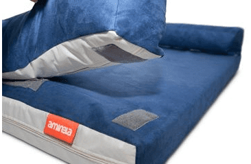 AMINELA PELÍŠEK S OKRAJEM 80X60CM HALF AND HALF MODRÁ/SVĚTLE ŠEDÁ