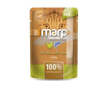 MARP HOLISTIC PLUS KAPSIČKA PRO KOČKY - KUŘE S TUŇÁKEM V ŽELÉ 55G